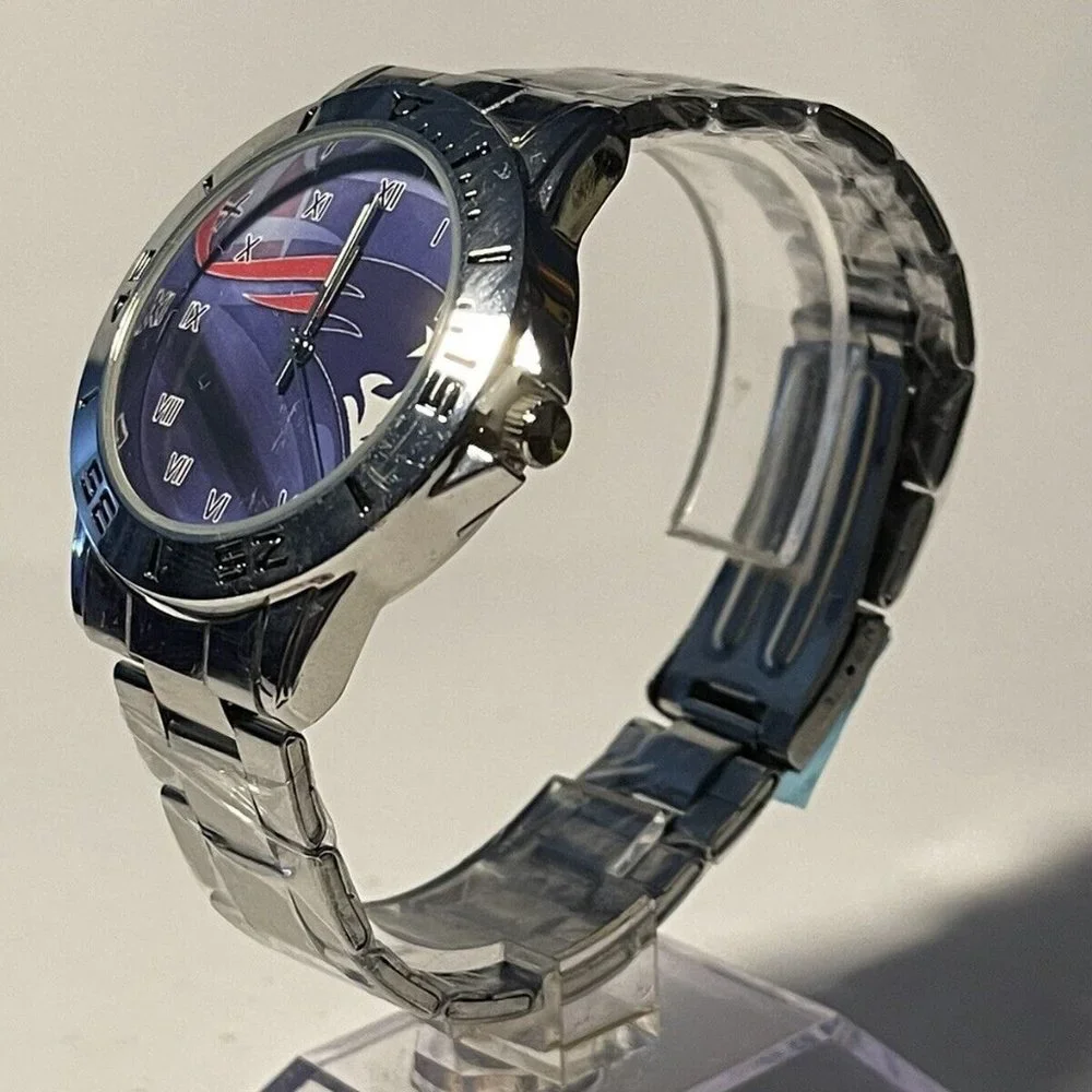 NEW ENGLAND PATRIOTS NFL Casual Stainless-Steel Wristwatch NEW